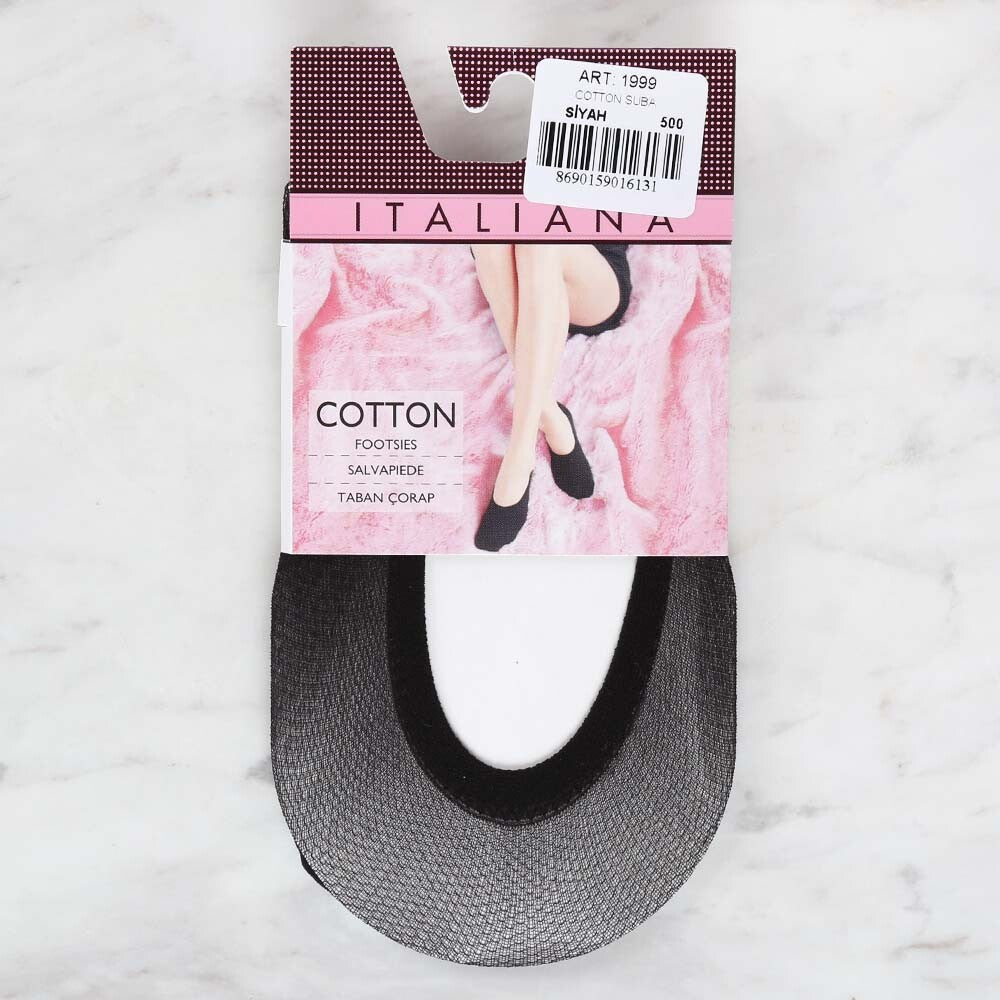 Italiana 1999 Cotton Suba Çorap, Siyah 500